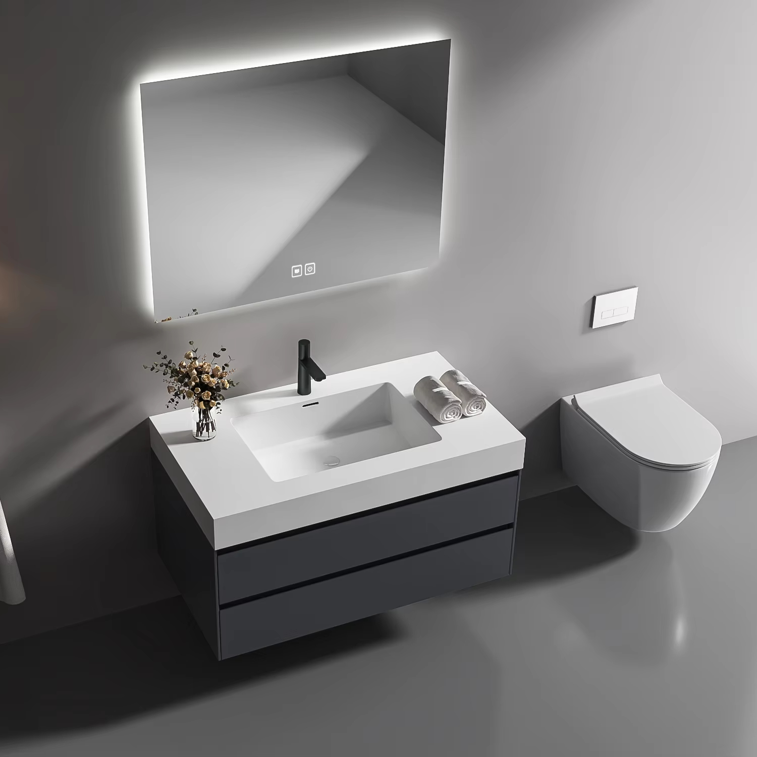 Home Bathroom Trends - Современная роскошная настенная тумба для ванной