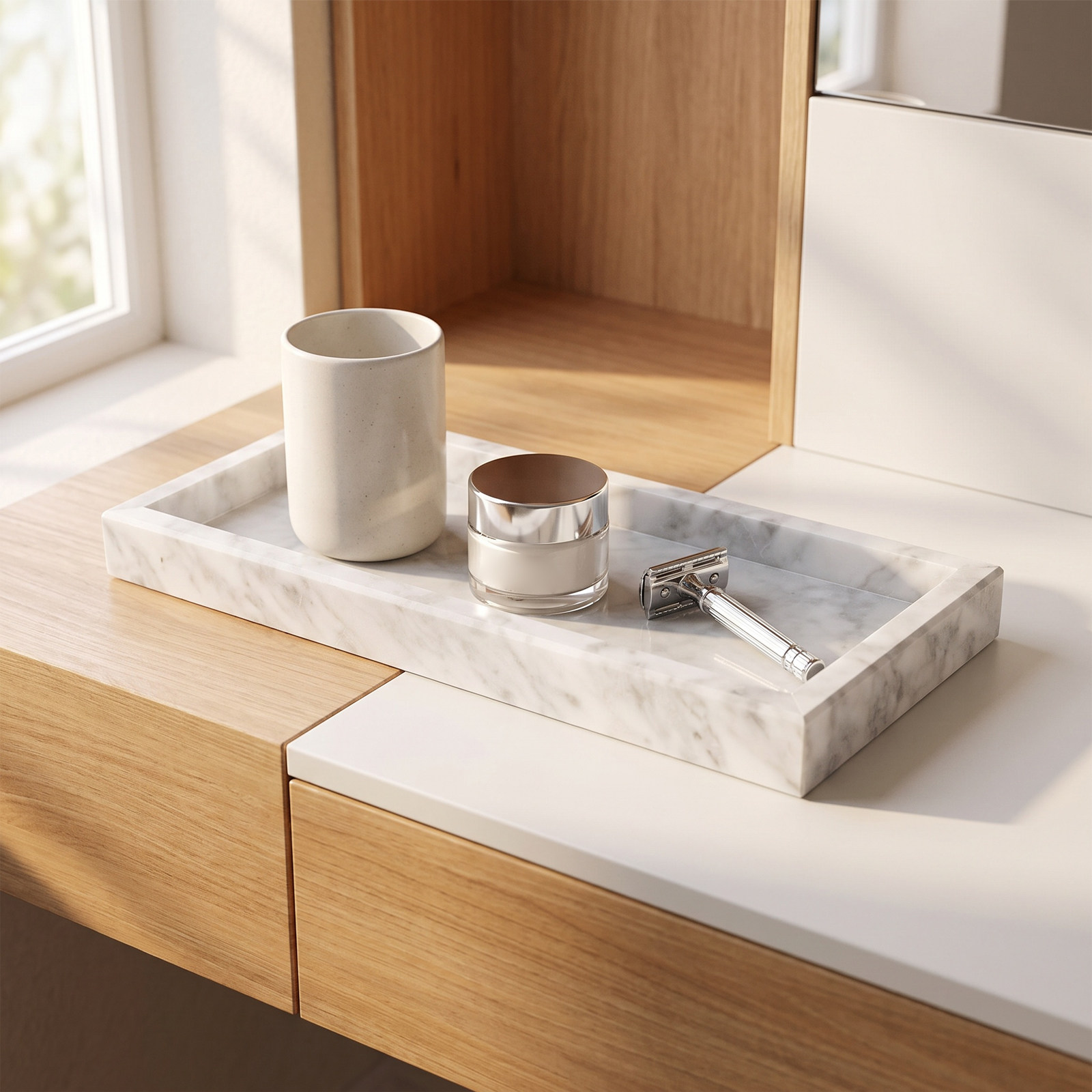 Прямоугольный мраморный поднос – обзор и цена Home Bathroom Organizer