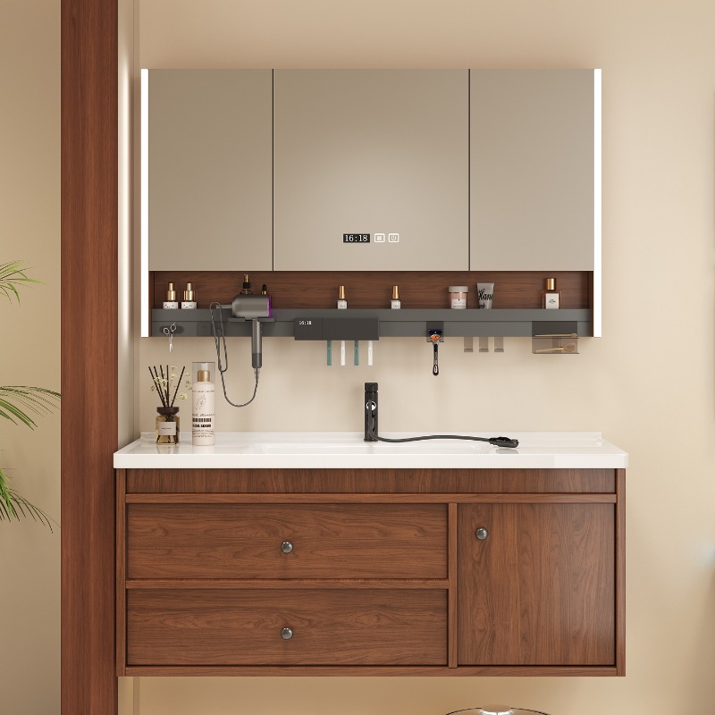 Белый напольный шкаф для ванно – обзор и цена Home Bathroom Vanity Combo