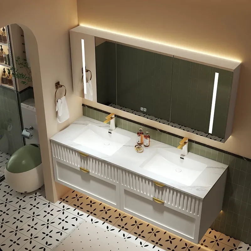 Тумба для ванной в кремовом ст – обзор и цена Home Bathroom Vanity Combo